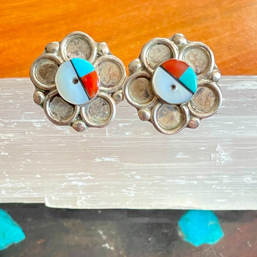 Zuni Sun Kachina earrings
